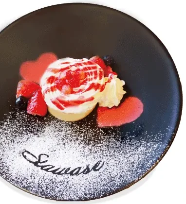 いちごのパンケーキ